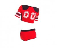 SKCU017 make sexy cheerleading clothing style custom football baby cheerleading clothing style custom cheerleading clothing style cheerleading clothing factory front view